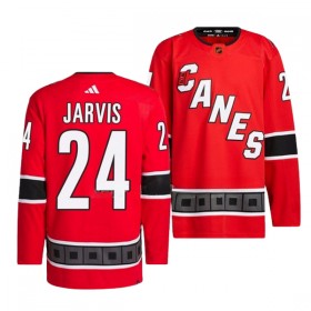 Carolina Hurricanes Seth Jarvis 24 Adidas 2022-23 Reverse Retro 2.0 Rot Trikot Authentic - Herren